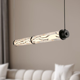 CORTE horizontal pendant lamp black matt 18W LED 3000K clear shade