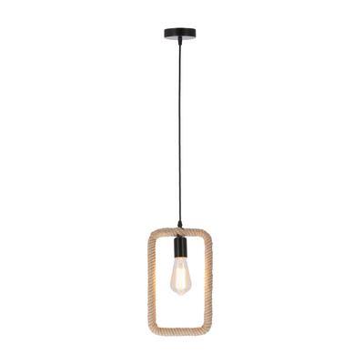 Ostor lampa wisząca czarny+beżowy 1x40W E27