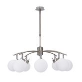 Lampe suspendue Ghost satin 8x40w g9 abat-jour blanc 38-14764