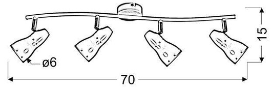 Fiord Plinta 4X40W E14 Alb