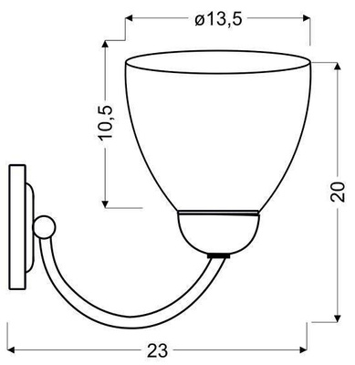 Applique Candellux Uli 21-66145 E27 satiné