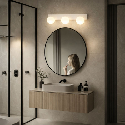 Applique de salle de bain blanche triple LED 3W 4000K Sing Candellux 23-72818