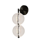 PLAFONNIER APPLIQUE NOIR 10W LED 3000K GLOBE TRANSPARENT