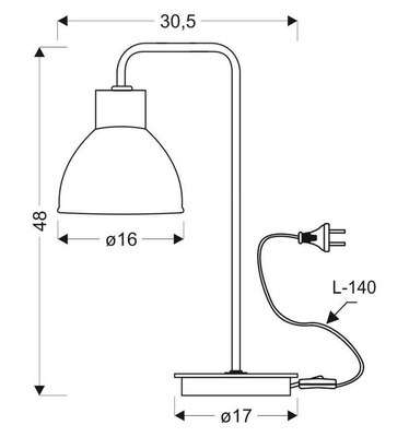 Lampa de masa neagra Vario 41-73488