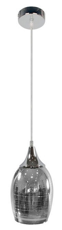 Hanging lamp chrome mirror shade 1xE27 Marina 31-60174