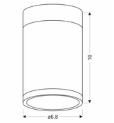 Gray and wooden ceiling lamp 1xGU10 6.8x10cm Tube 2284262