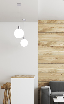 Lampă suspendată abajur bilă albă 15cm Oden 31-03287