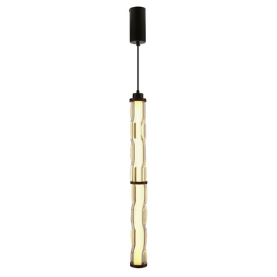 CORTE suspension noir mat 18W LED 3000K abat jour transparent