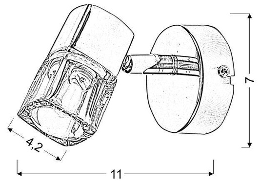 Candellux diamond wall lamp sconce 91-19229 g9