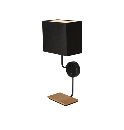 Keto black wall lamp 1x40w e14 Lampshade with switch