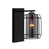 Jonera lamp wall lamp black P25 1X40 E27 smoked lampshade 21-08411