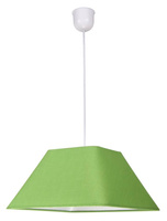 Lampa wisząca Robin z abażurem zielona do sypialni pojedyncza E27