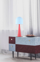 Tischleuchte rot/blau E27 Visby Ledea 50501163