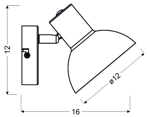Applique applique 1X40W E27 noir + métal doré DISO 91-63410