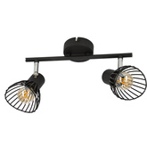 Applique bande 2xE14 39cm noir FLY 92-61898