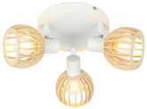 Lampa sufitowa Atarri Candellux 98-68118 plafon  biały drewno 3xE14 