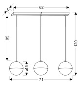 Lampe suspendue bande LED noire 5W Furni A0031-330
