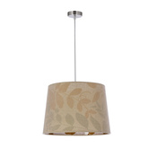 Lampa wisząca z abażurem Mirage klasyczna z tkaninowym abażurem do salonu