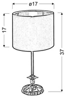 Lampe de table noir/cuivre 60W E14 Violino 41-38784