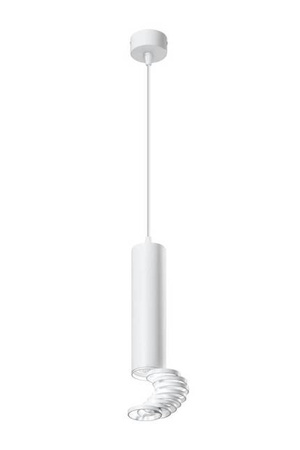 Lampa wisząca tuba biała z regulowanymi pierścieniami
