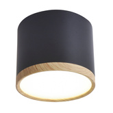 Black and wooden ceiling lamp 8.8x7.5cm Tube Candellux 2275949