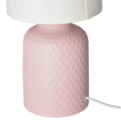 Lampa de masa noptiera roz ceramica Iner Candellux 41-79855