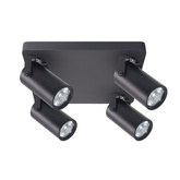 Gary lampa sufitowa plafon czarny 4x15W GU10 klosz czarny 98-28143