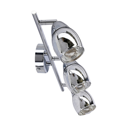 Virginia Plafonnier chrome e14 bande avec abat-jour miroir 93-14023