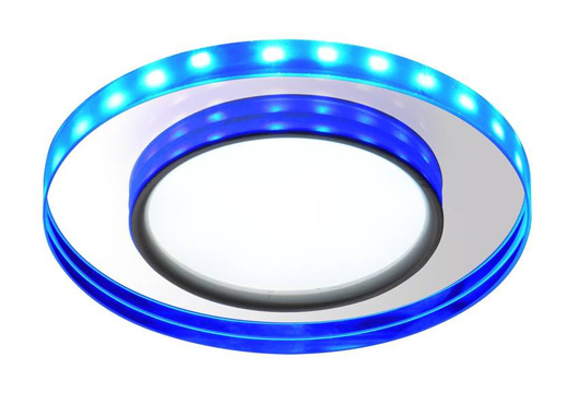Plafoniera cu ochi Candellux Ssp-23 Ch/Tr+Bl 8W Led 230V Ring Led Albastru