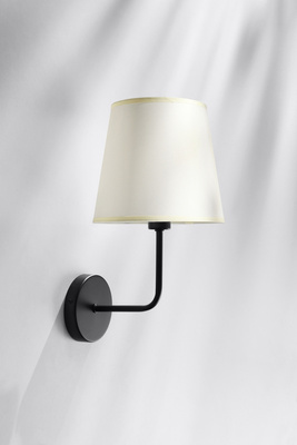 Wandleuchte schwarz und beige matt Pasteri 21-01344