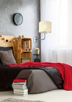 Chrome wall lamp with woven lampshade E14 40W lamp Estera Candellux 21-11473