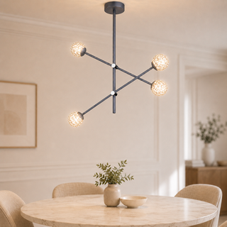 PLAFONNIER SUSPENDU CANDELLUX APETI PAKSOS G9 LED GRIS