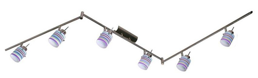 Plafonnier Cadellux 96-81776 Bande de couleur nickel mat 6XG9/40W 230V