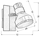 LAMPE MURALE LAMPE MURALE CANDELLUX SORTHA 91-07479 LAMPE MURALE À EFFICACITÉ ÉNERGÉTIQUE