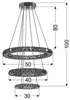 Lampe suspendue cercle LED RGB + télécommande Lords 33-63090