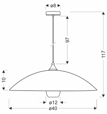 DUETTO lampa wisząca czarny 1x40W E27 klosz biały+beżowy