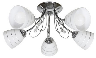 Lampa sufitowa chromowana z kryształkami 5x40W Simpli Candellux 35-63854