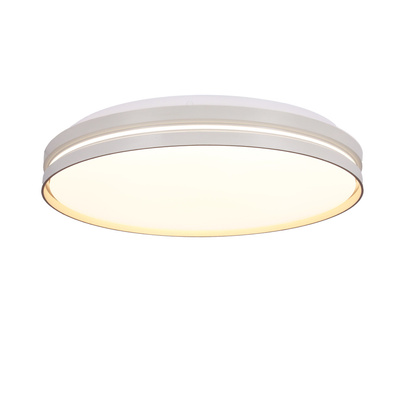 Montana Lampa sufitowa plafon biały+złoty 24w led 40 cm klosz biały