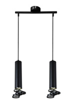 Doppelte Hängelampe schwarz 2x50W GU10 Tuba Candellux 32-78650
