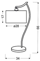 Lampka stołowa chrom/kremowa Draga 41-04239
