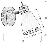 Applique patinée/blanche Regent lamp 91-70012