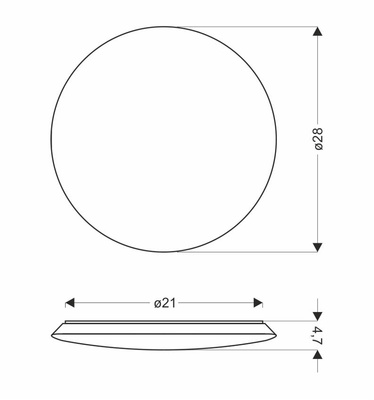 White LED ceiling lamp 18W 4000K for the bathroom IP44 Mega 12-75055