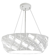 Hängelampe LED weiß rund mit Kristallen 24W Glance Candellux 31-64851   