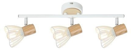 Wandleuchte Candellux Chile 93-61638 E14 weiß + Holz