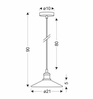 Suspension en verre Chester 21cm Ledea 50101271