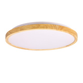 Plafonnier LED blanc + bois 24W 4000K Lampe Gandava Candellux 14-75253