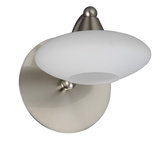 Wall lamp sconce 1X40W G9 satin-nickel+white glass ELISA 21-05857