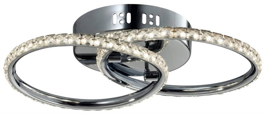 LED ceiling lamp 28W chrome rings Hello 98-69641 