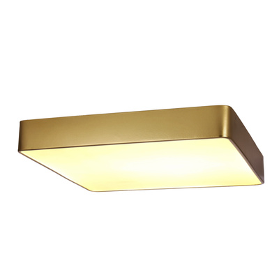 LED ceiling light QUATTRO gold square with glass shade elegant ceiling lamp for hallway and bathroom