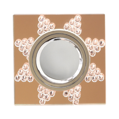 Ceiling luminaire Candellux square fixed chrome glass